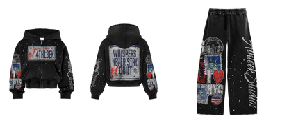 Cameron Amir City Of Dreams Rhinestone Sweatsuit