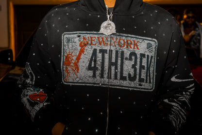 Cameron Amir City of Dreams Rhinestone hoodie