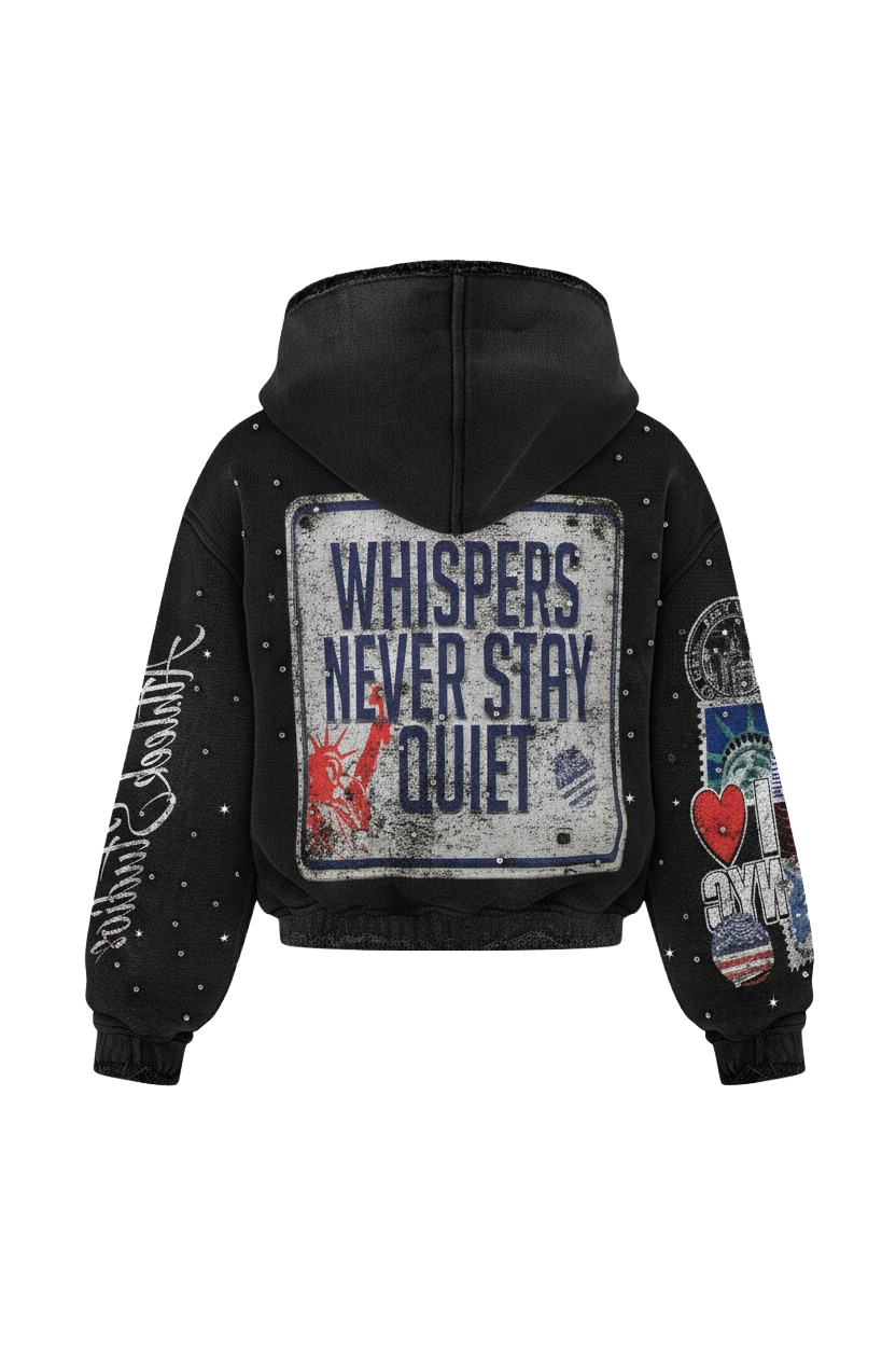 Cameron Amir City of Dreams Rhinestone hoodie