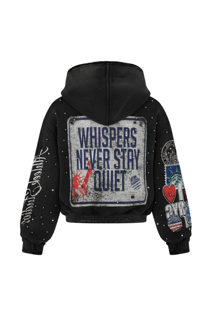 Cameron Amir City of Dreams Rhinestone hoodie