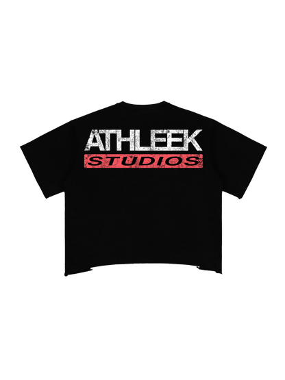 "Athleek filmed this" signature box tee